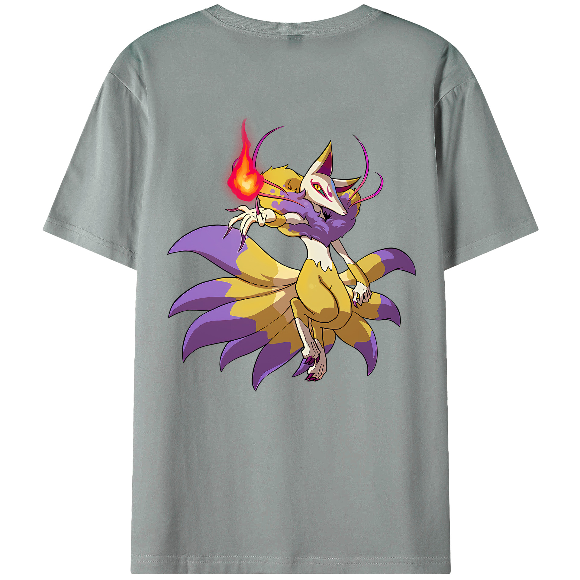 （画像用） 妖怪ウォッチ Yo-kai Watch 綿100％ メンズ半袖Tシャツ（バックプリント） 通気性